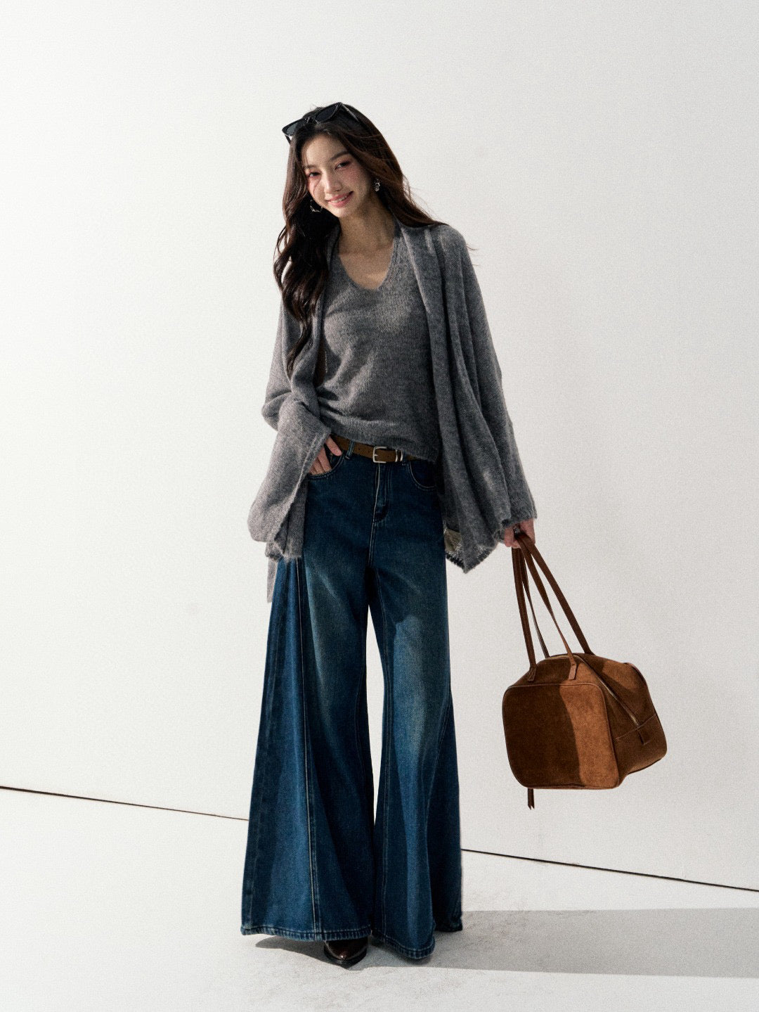 Lafreedom LAF350928 Lazy style loose wool cardigan