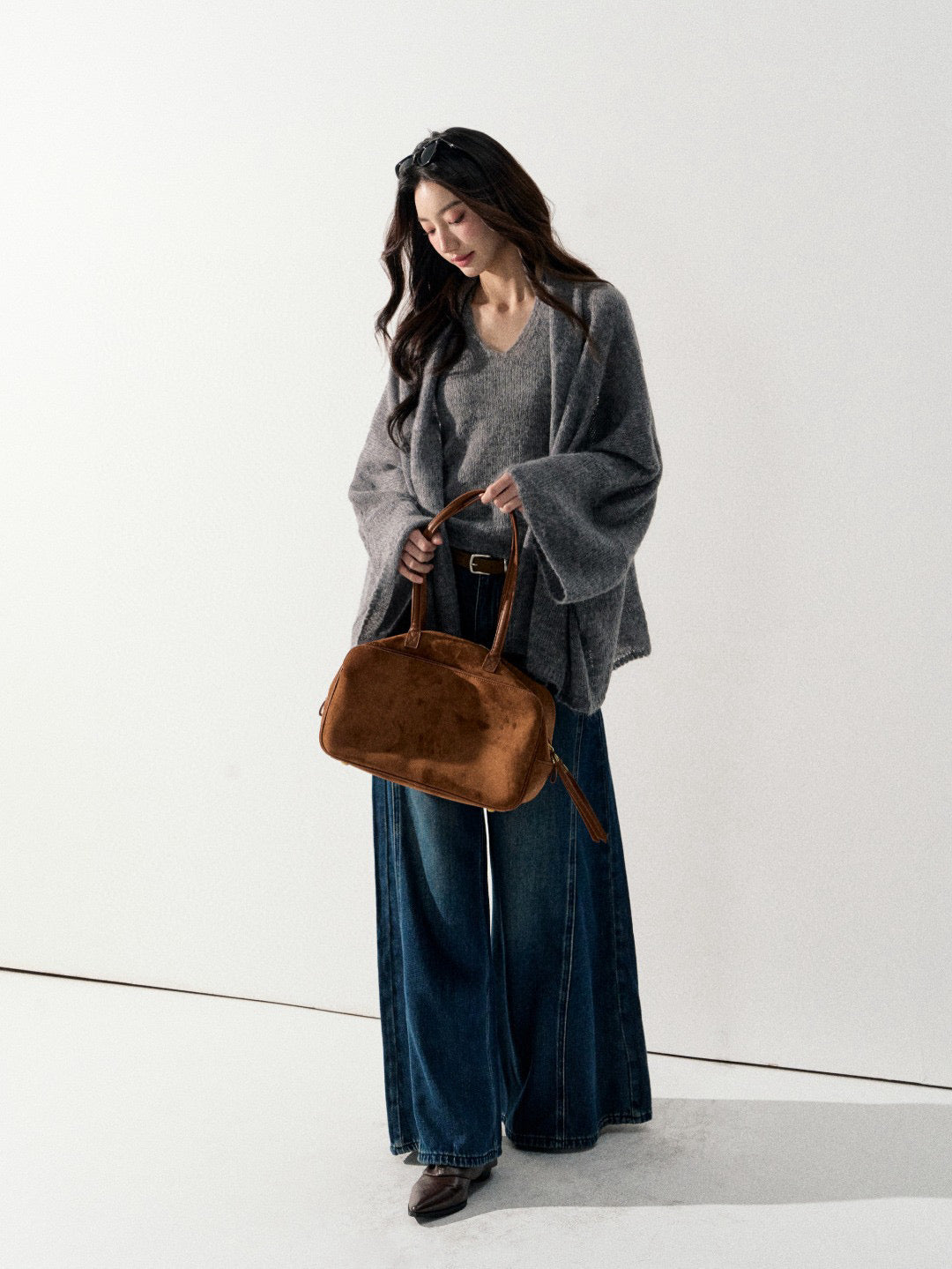 Lafreedom LAF350928 Lazy style loose wool cardigan