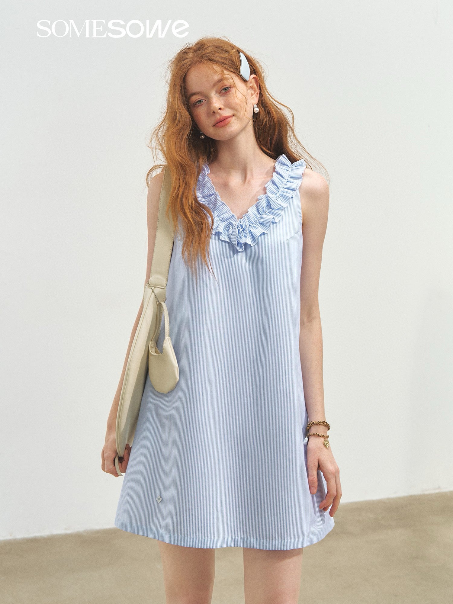 SOMESOWE S2508173 Twisted flower dress