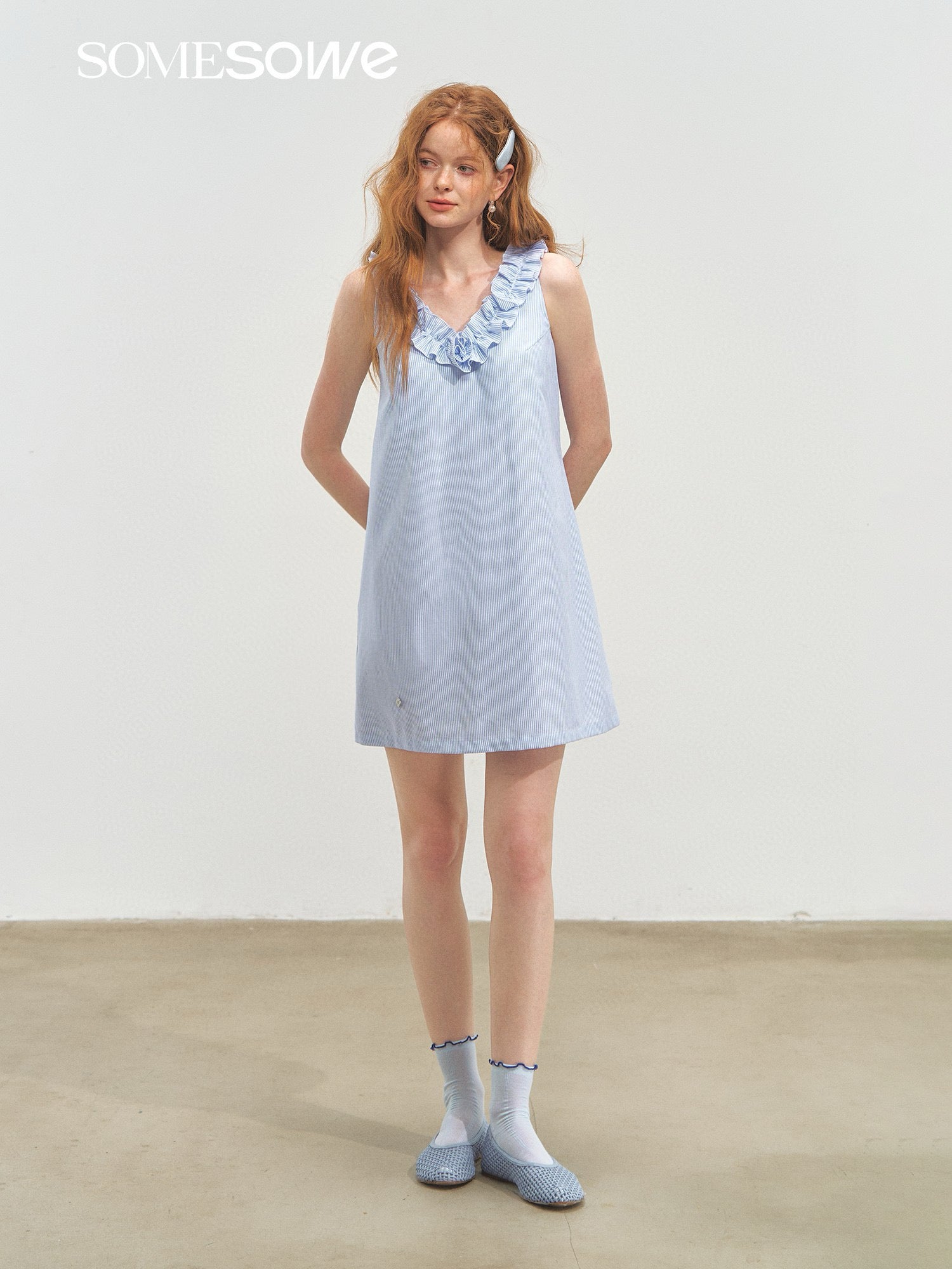 SOMESOWE S2508173 Twisted flower dress