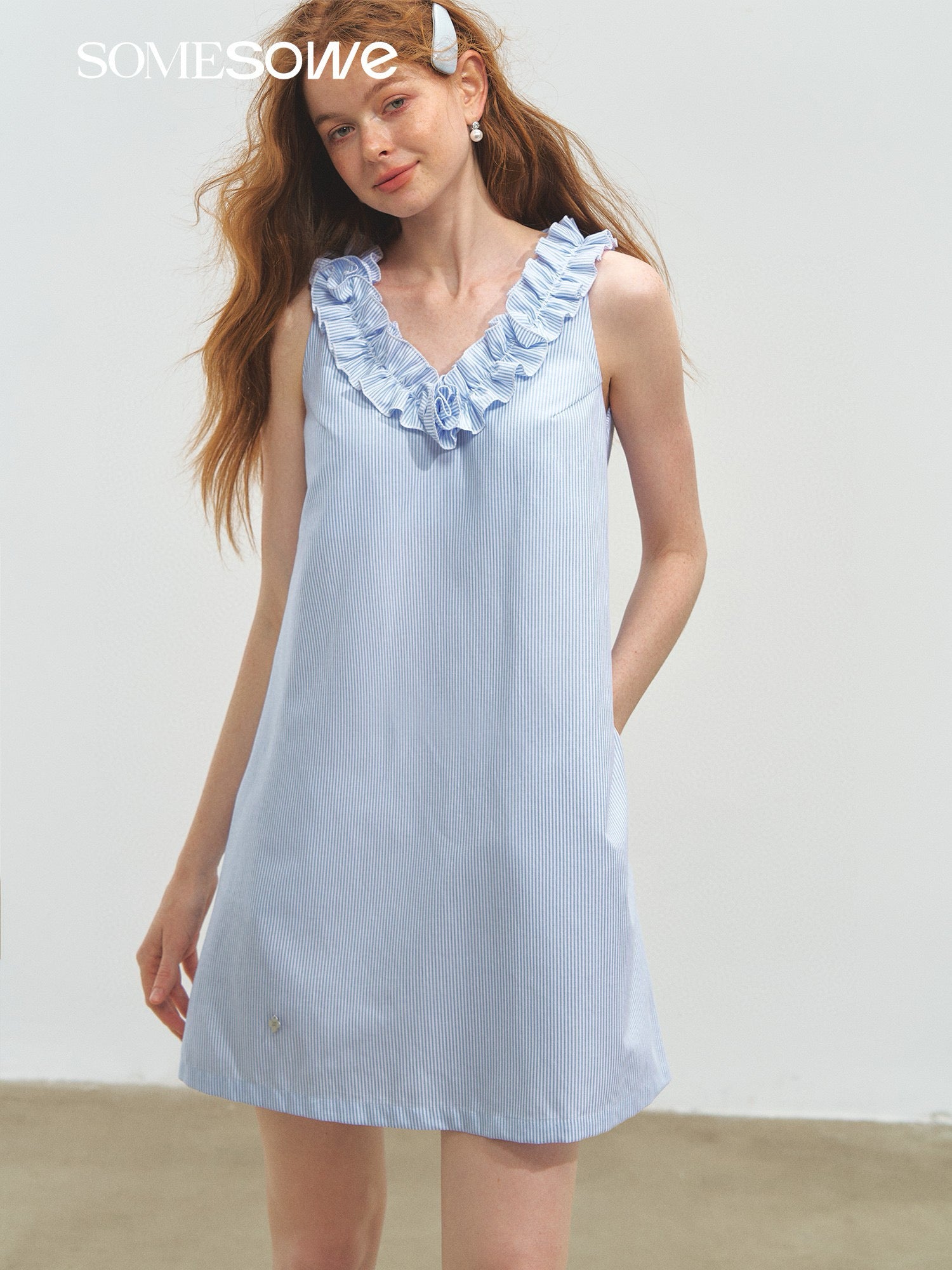 SOMESOWE S2508173 Twisted flower dress