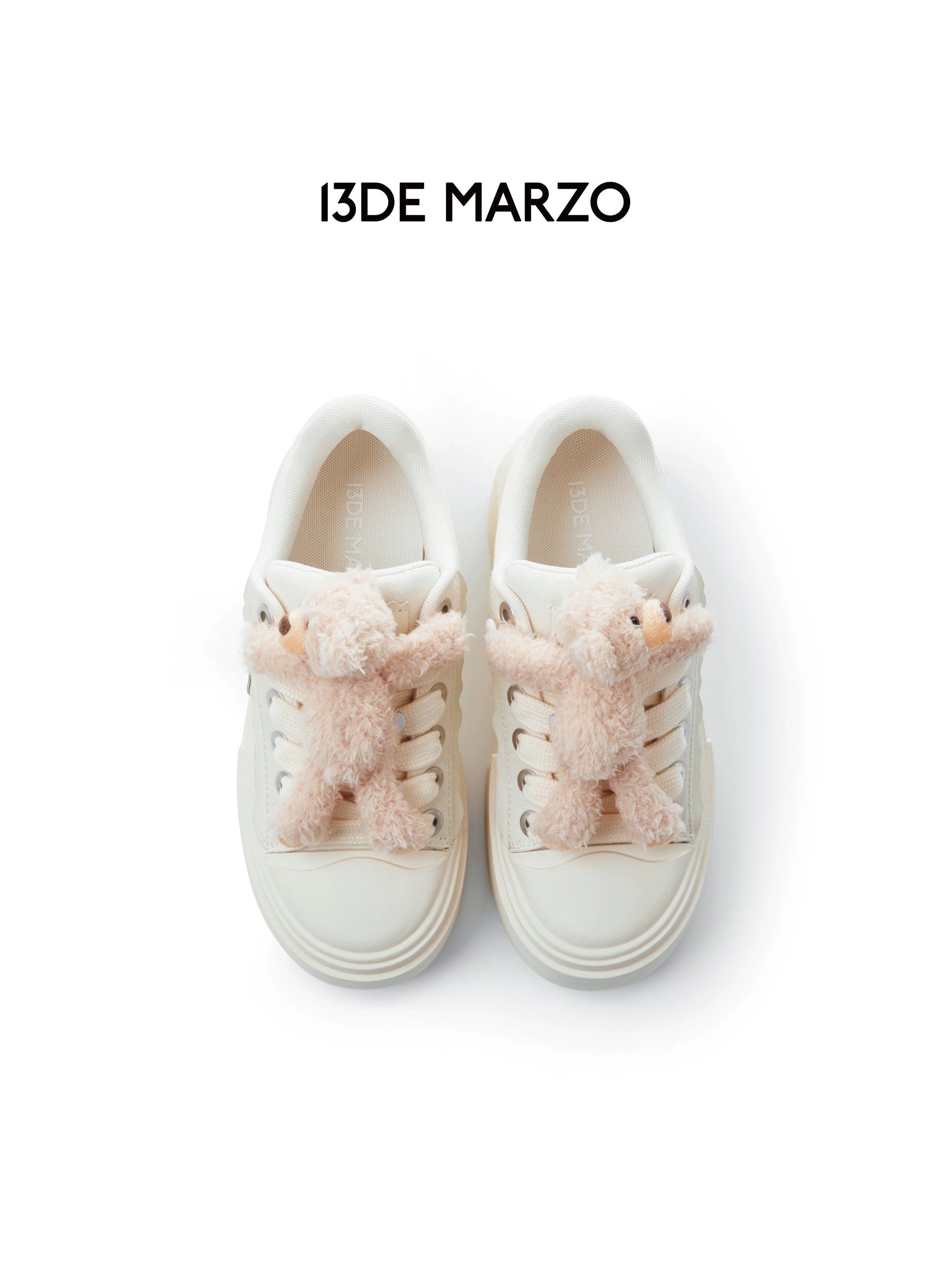 13DE MARZO Thick soled casual canvas shoes