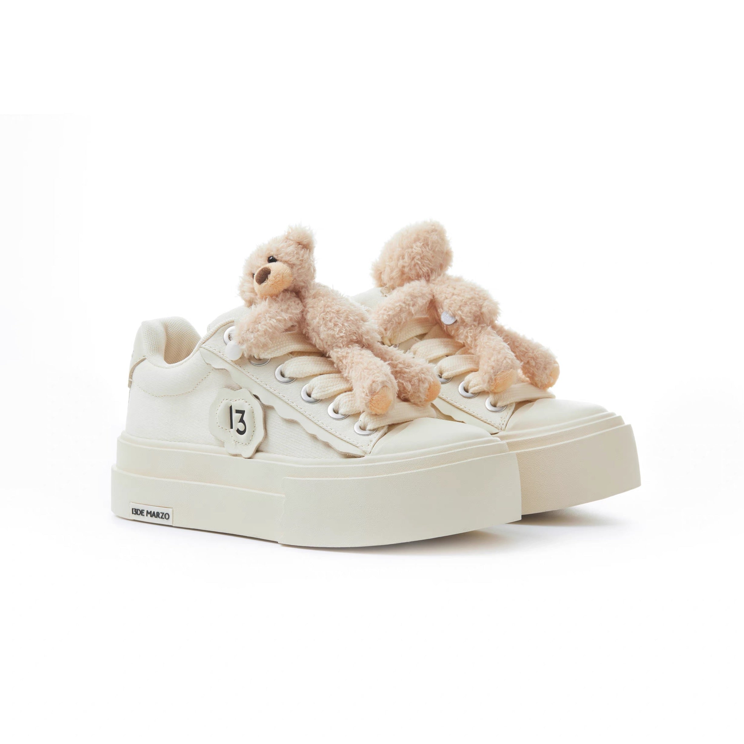 13DE MARZO Thick soled casual canvas shoes