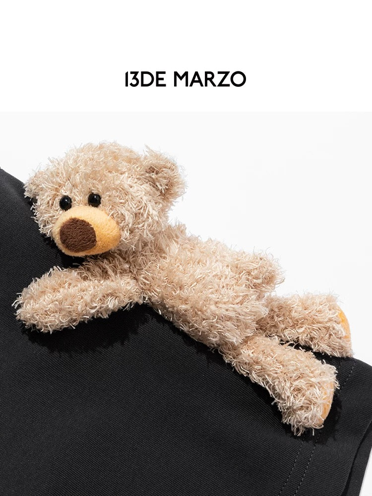 13DE MARZO Multi doll round neck loose casual T-shirt