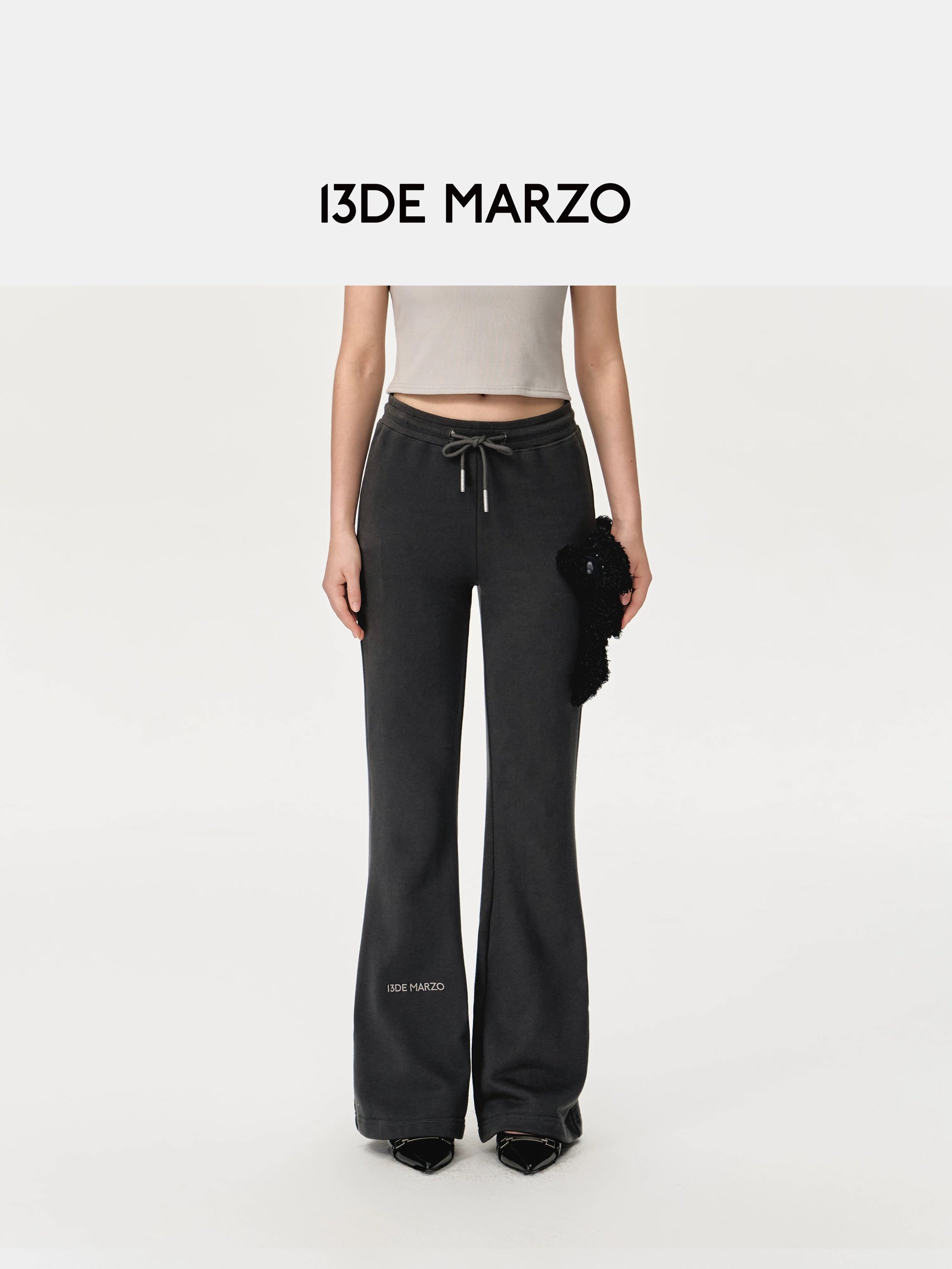 13DE MARZO Basic micro flared casual pants