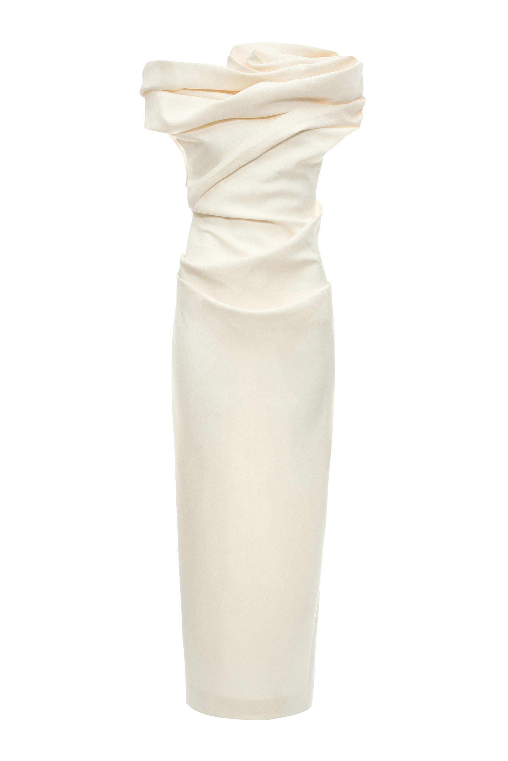 DATT ROSE DRAPED MIDI DRESS