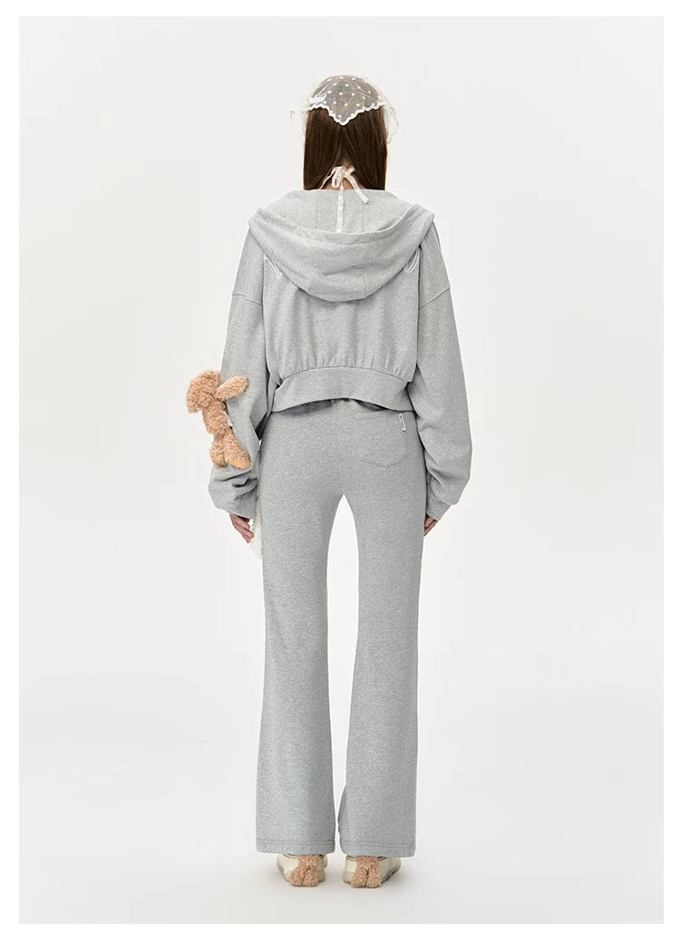 13DE MARZO Basic micro flared casual pants