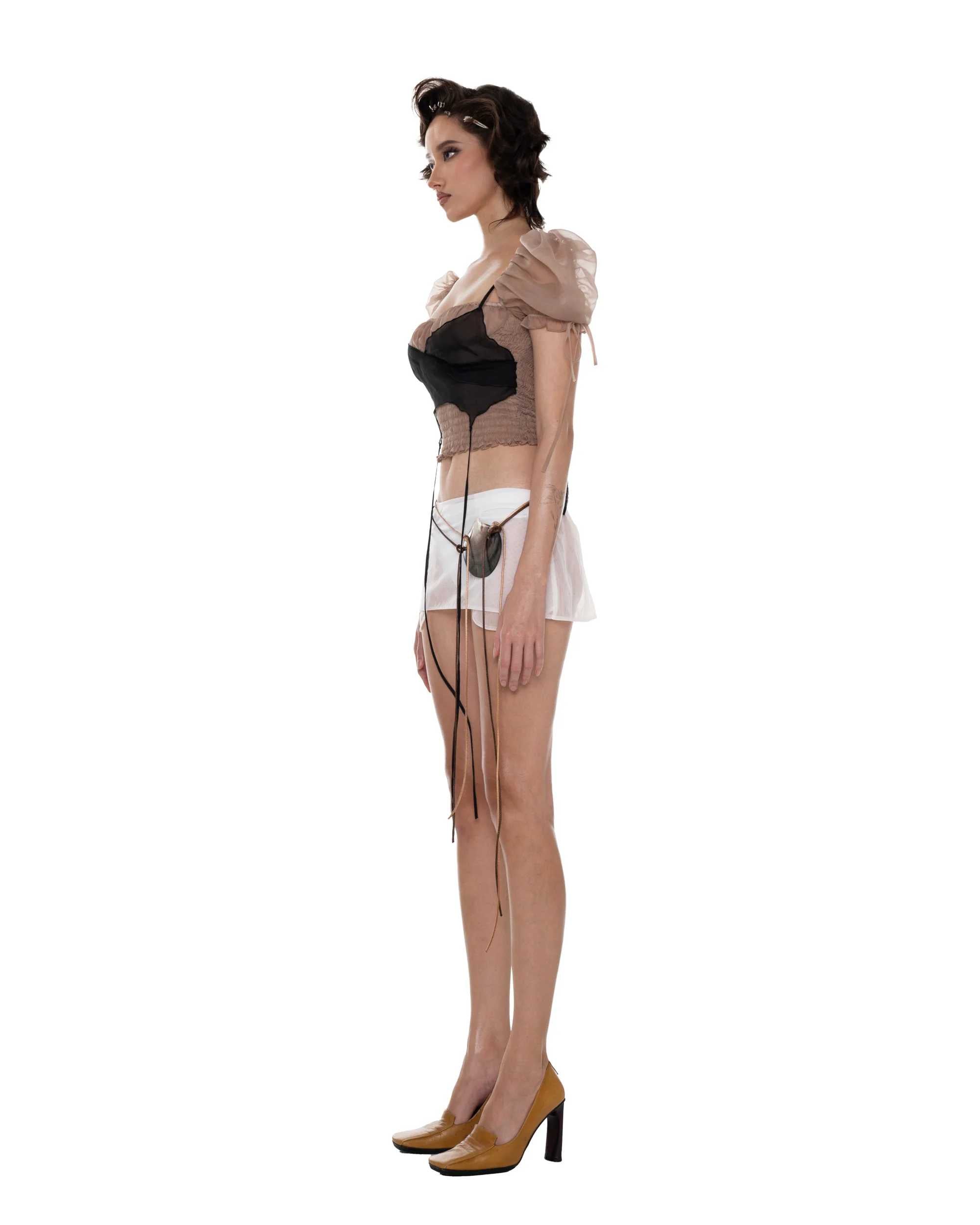 Huelleyrose Jennie Top & Jennie Skirt with Shell Belt
