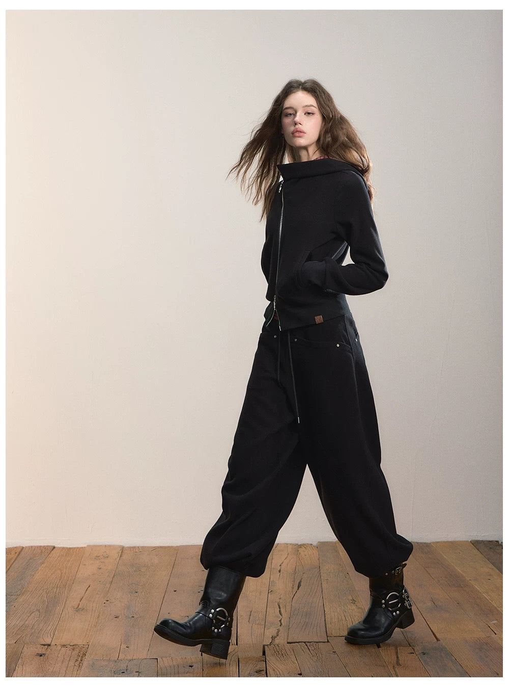 VIA PITTI VIADP639 Plaid patchwork casual sweatpants