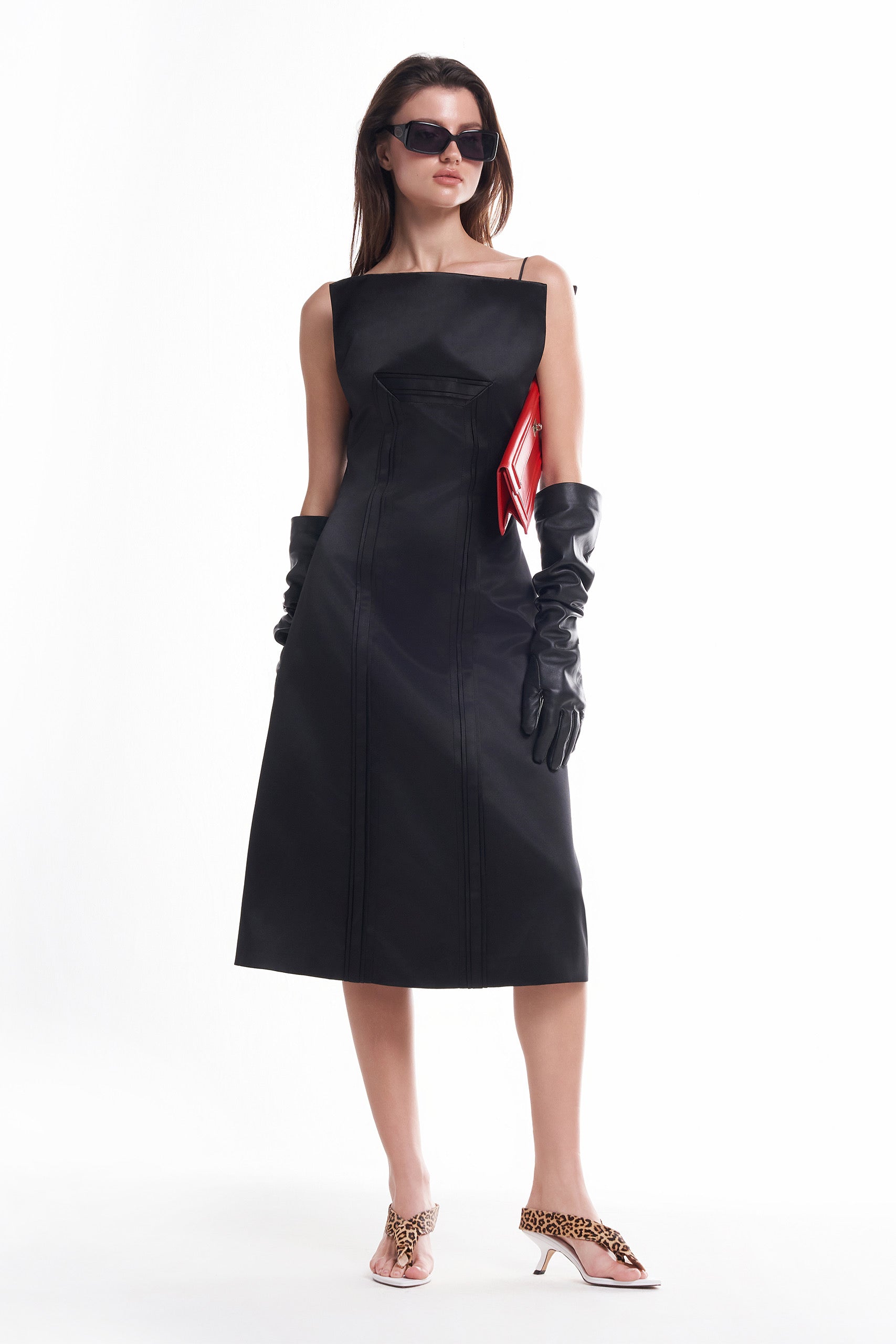 DATT FLORALE SILK MIDI DRESS(2COLOR)