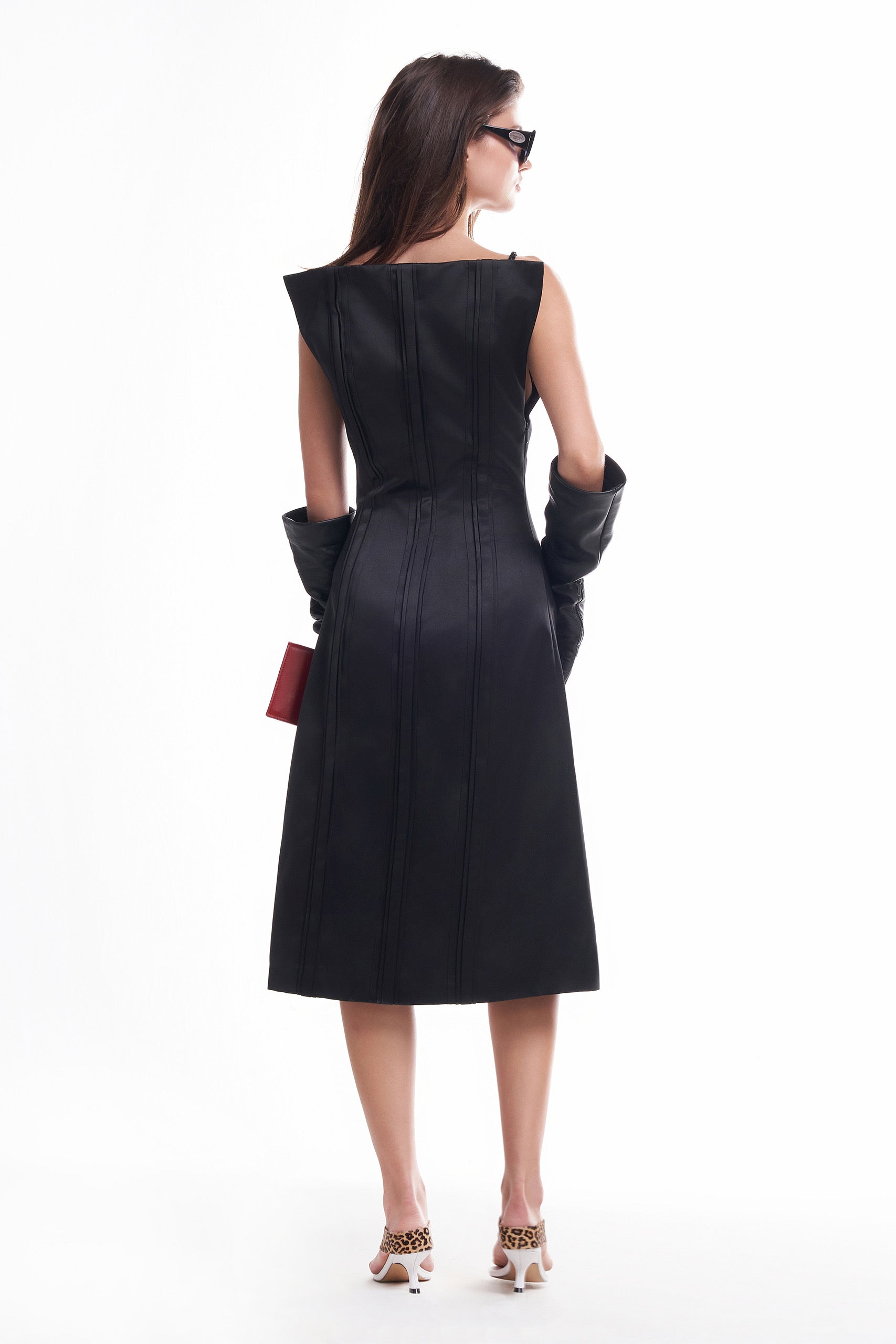 DATT FLORALE SILK MIDI DRESS(2COLOR)