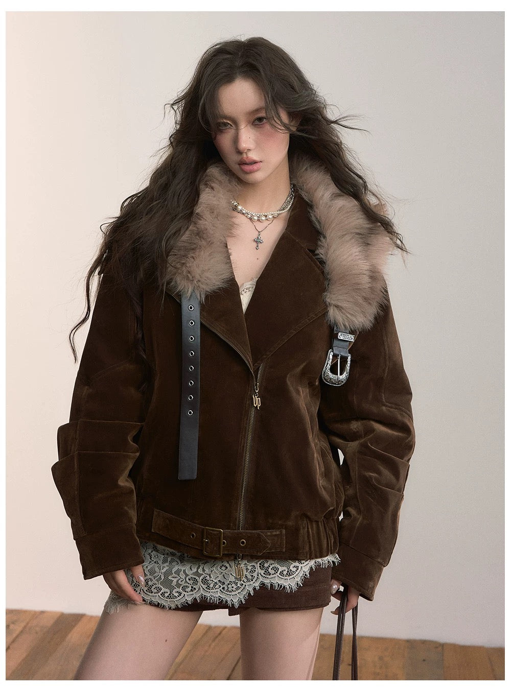 VIA PITTI VIACC526 Retro loose denim down jacket
