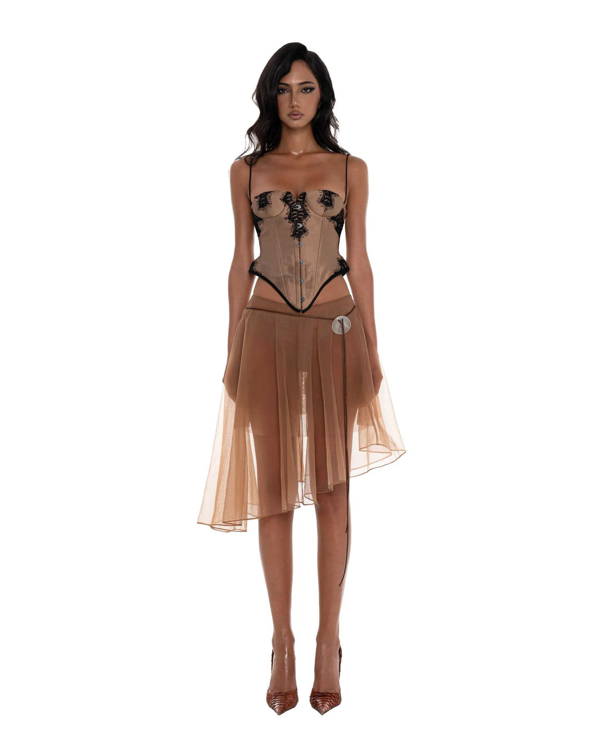 Huelleyrose Lou Corset & Lou Skirt with Sea Shell Belt