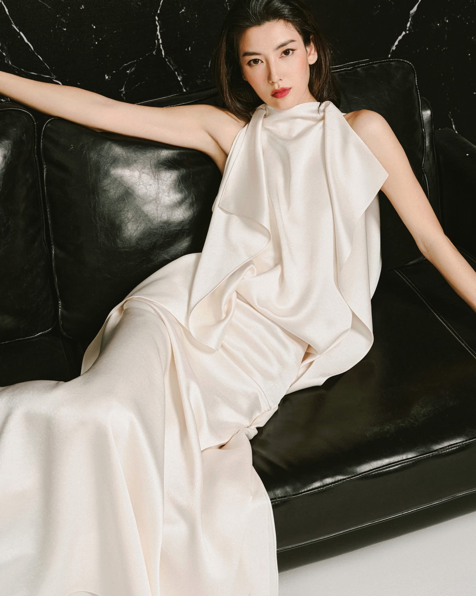 LANE JT ASTRA BACKLESS SILK DRESS