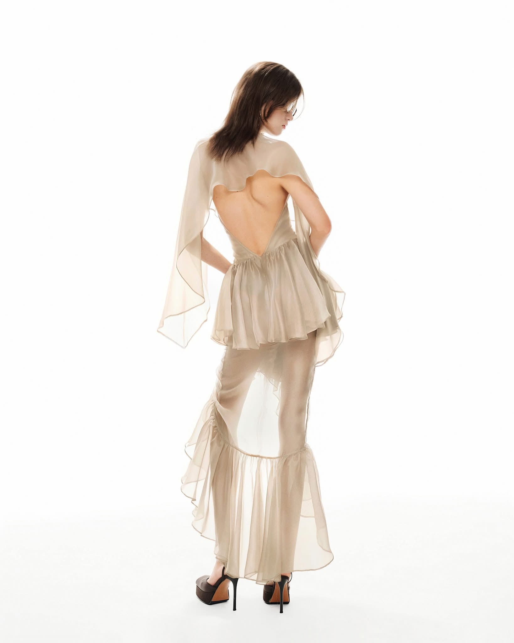 MUST HAVE Layered ruffle midi dress