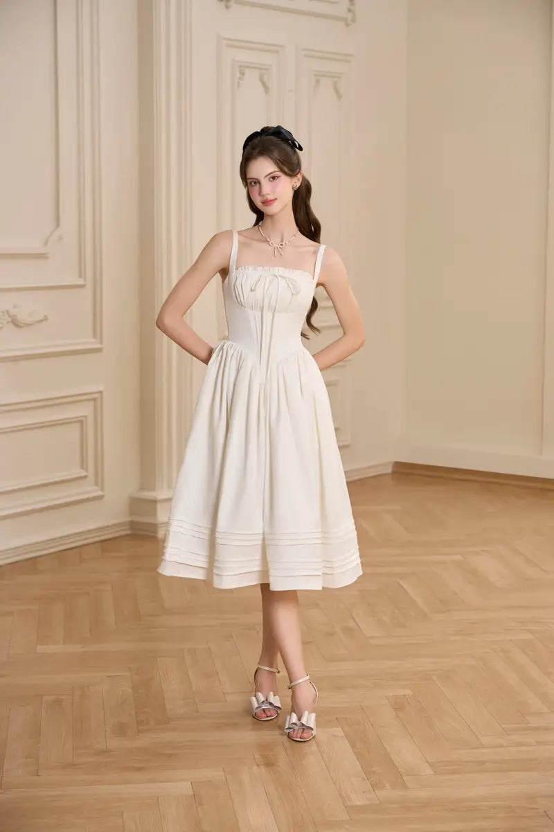 BEL ANGE Eudora Midi Dress (White)