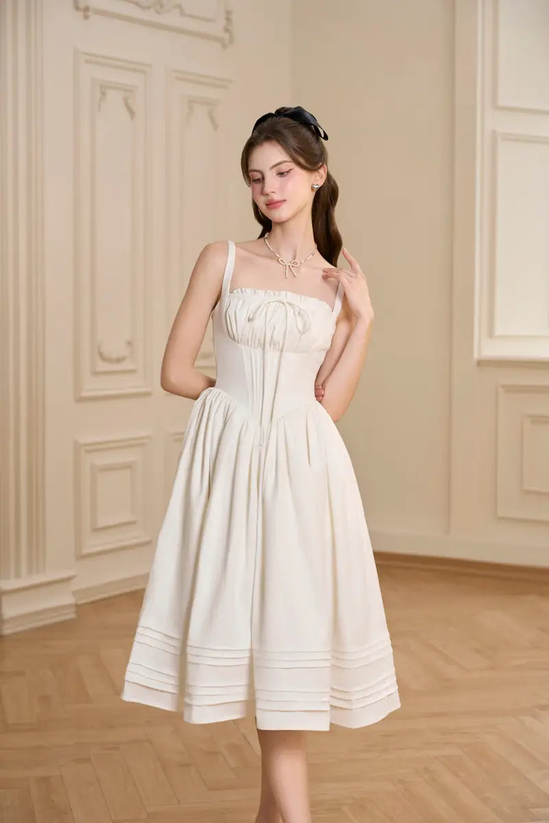 BEL ANGE Eudora Midi Dress (White)