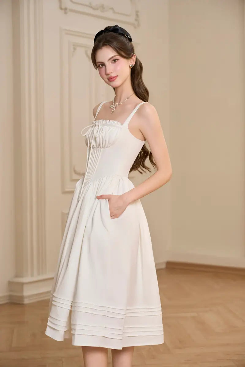 BEL ANGE Eudora Midi Dress (White)