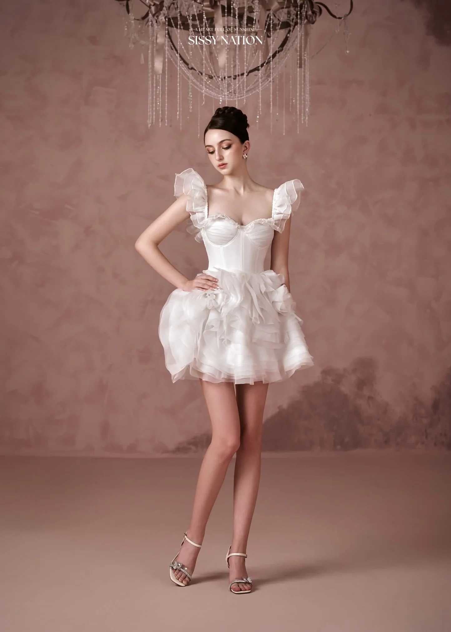 Sissy White Kiss From A Rose Mini Dress