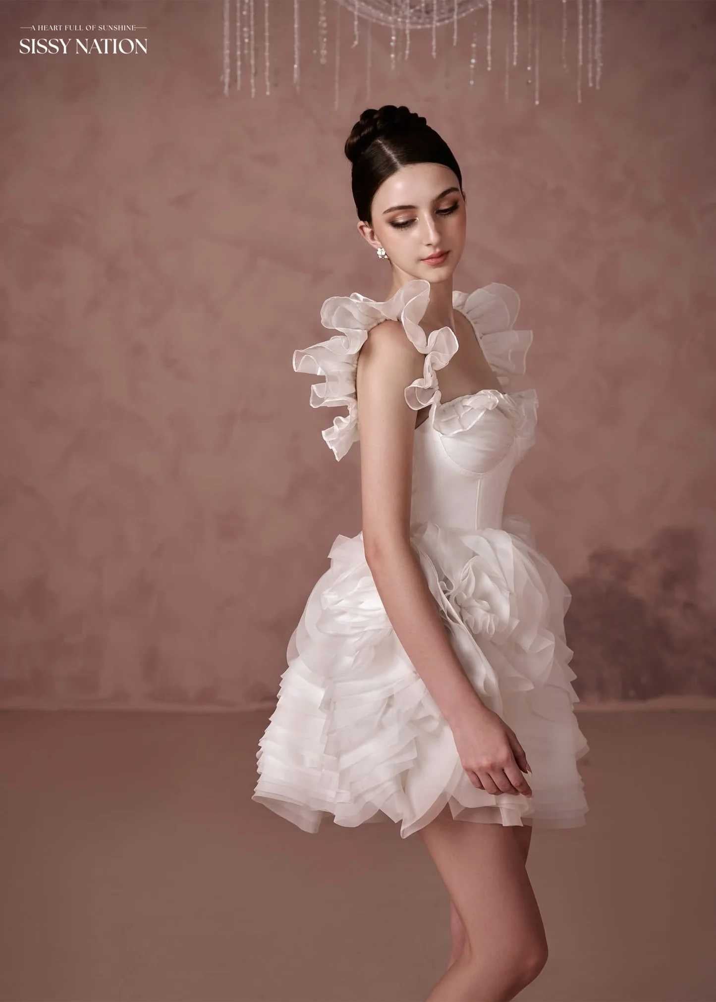Sissy White Kiss From A Rose Mini Dress