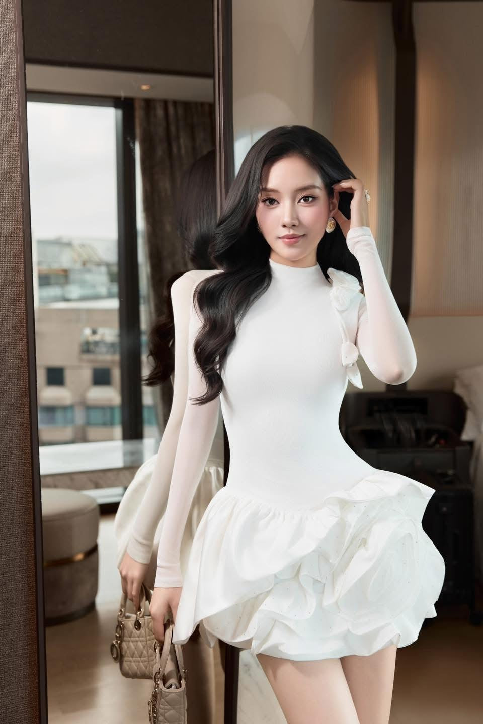 Moulinrose White Rose Dress