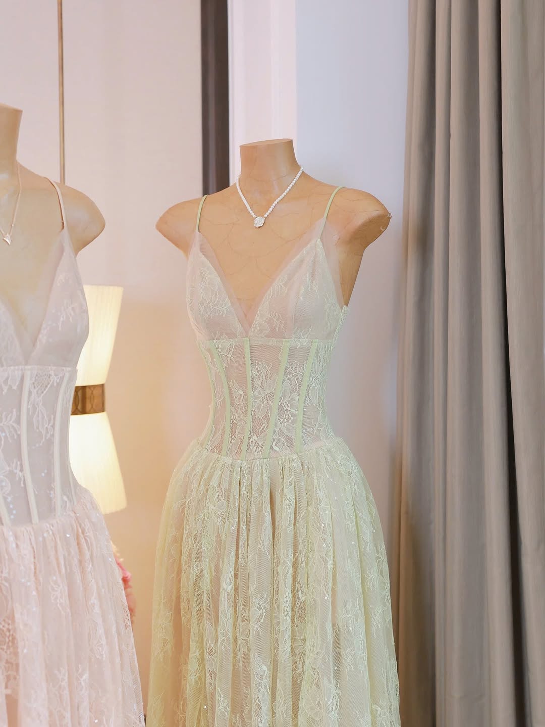 Orange Studios Corset camisole maxi dress (Mint)