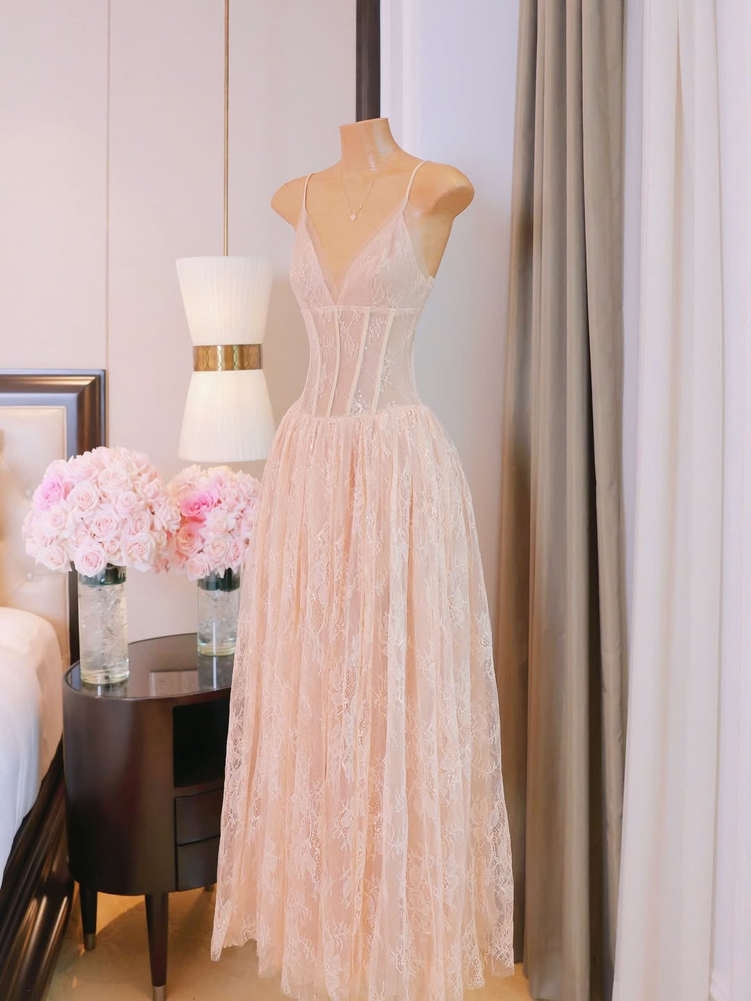 Orange Studios Corset camisole maxi dress (Nude)