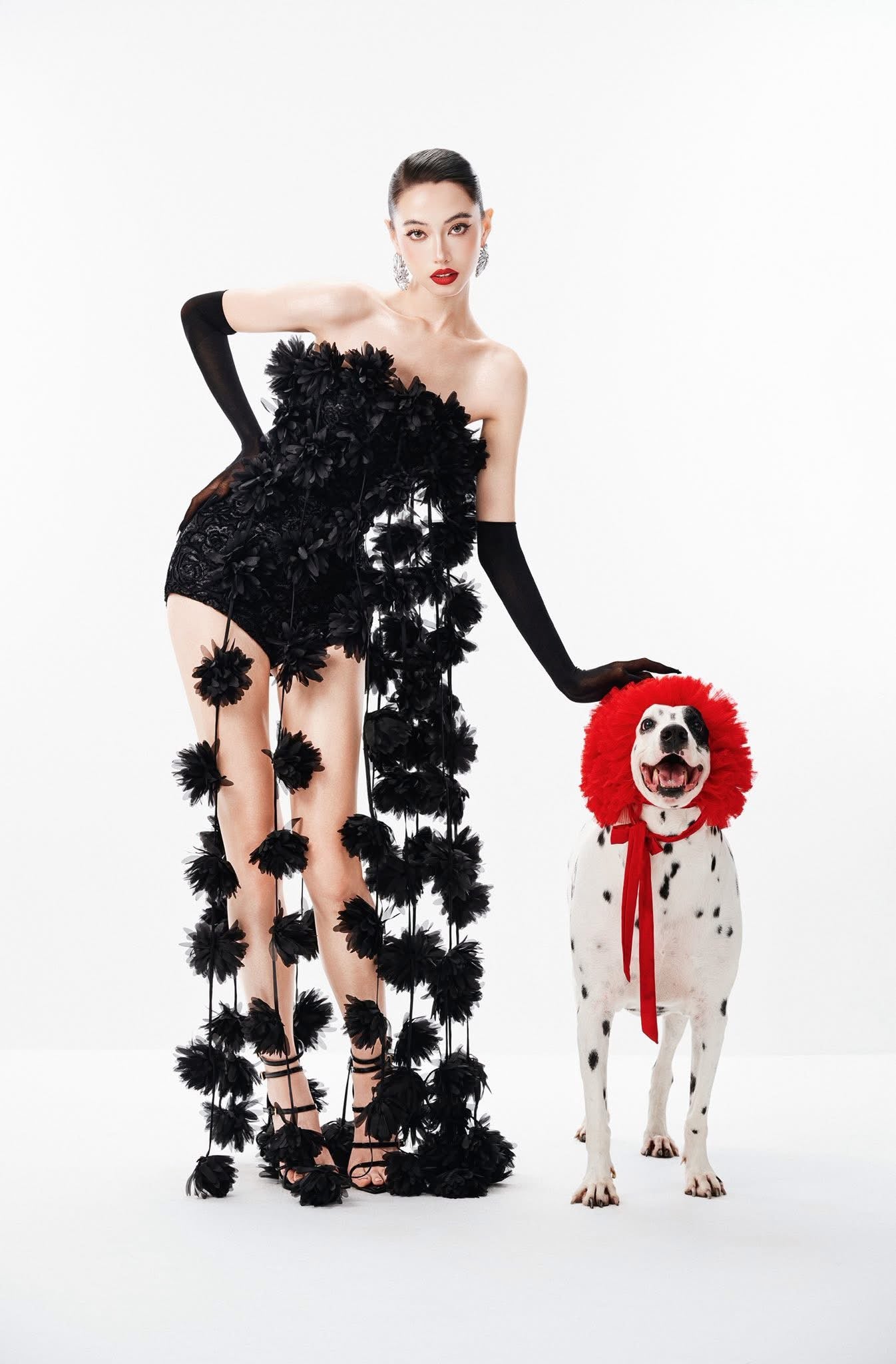 Glam Doll Black Flower Dress