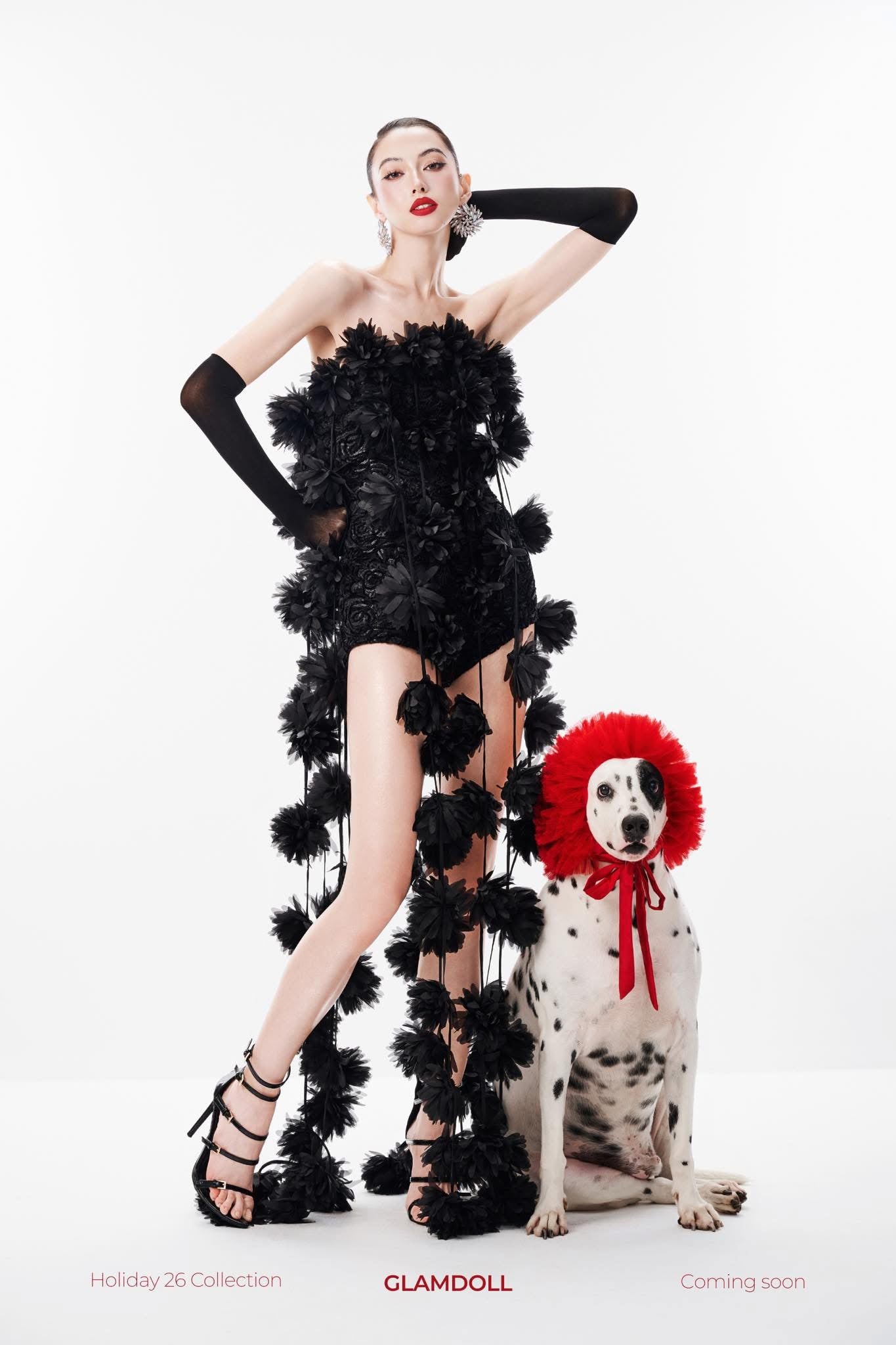 Glam Doll Black Flower Dress