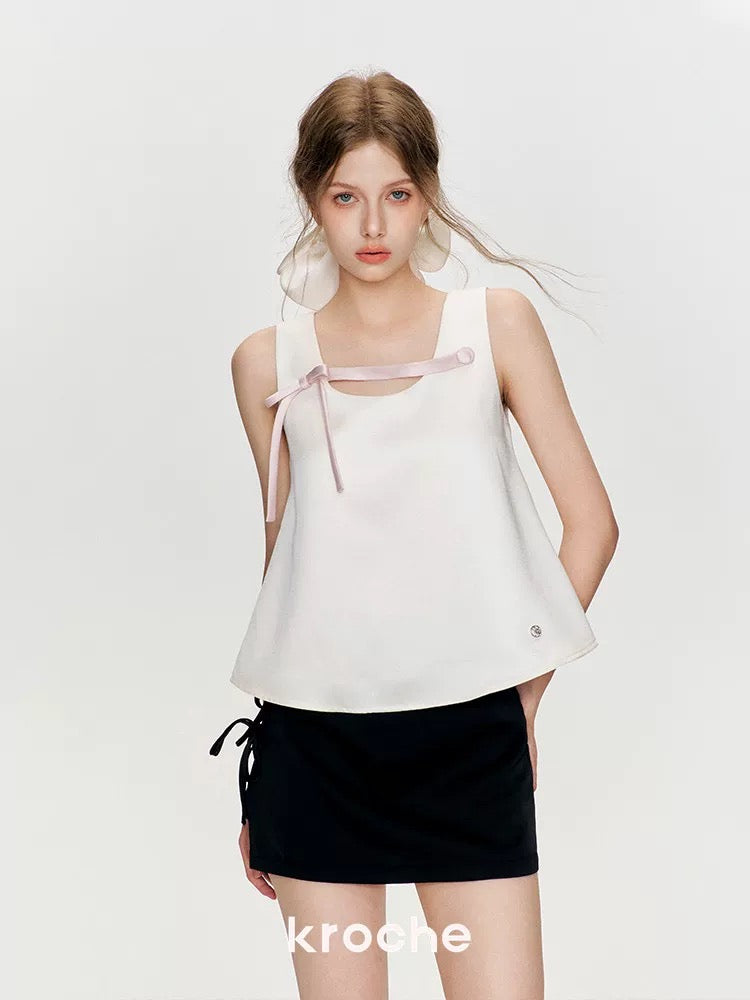 Kroche 3D bow satin dress