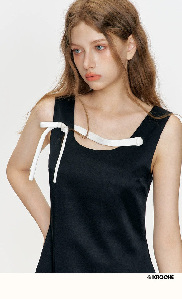 Kroche 3D bow satin dress