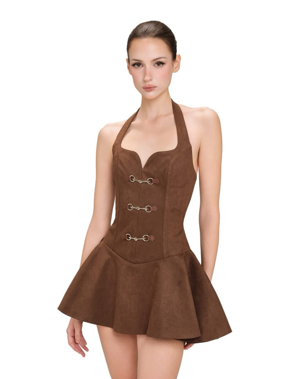 LSOUL DONNA DRESS (BROWN)