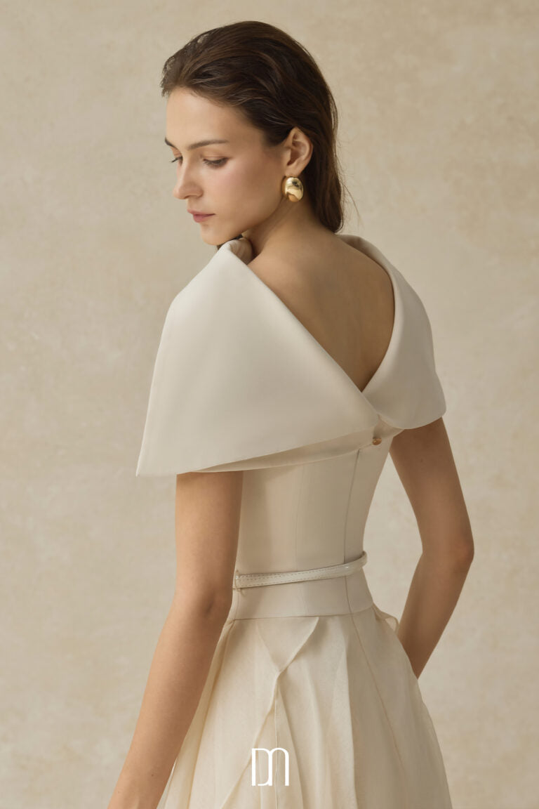 BYDENIO Seraphelle layered A-line midi dress