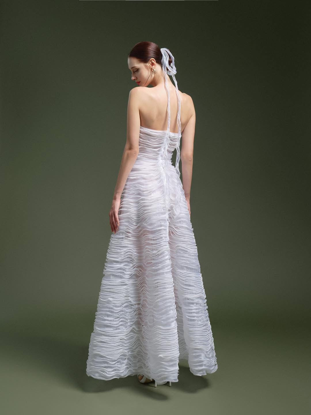 XY Bymyxy White Ribon Long Dress