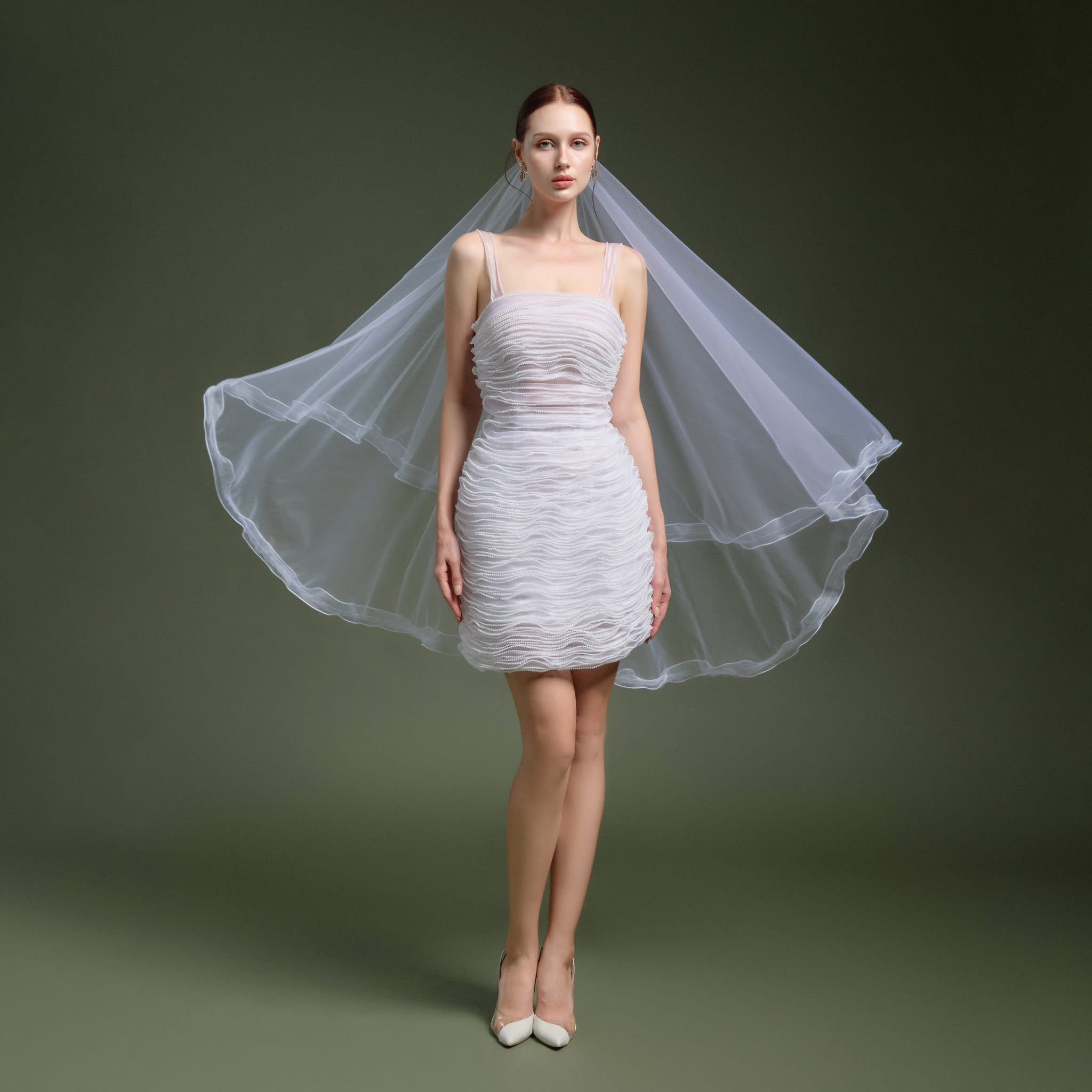 XY Bymyxy White Ribon Mini Dress