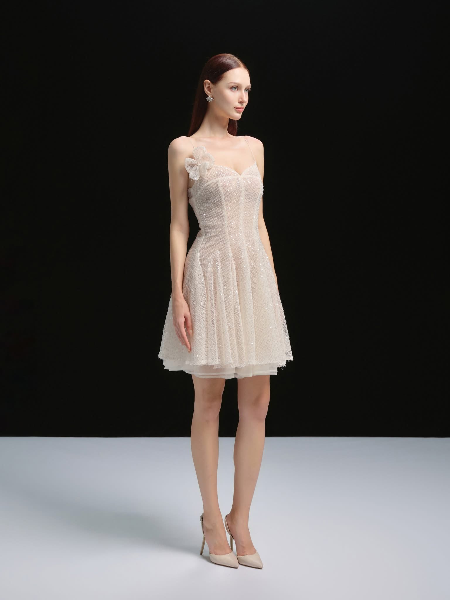 XY Bymyxy White Swan Short Dress