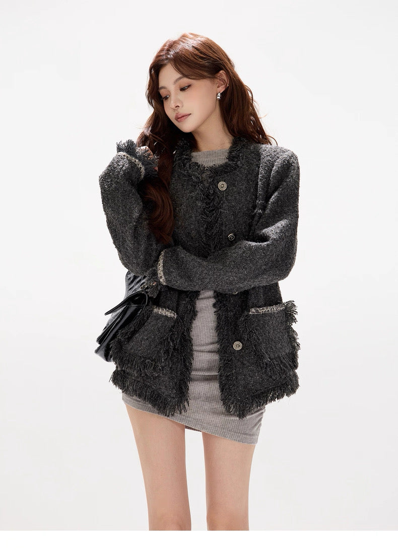 CYNR Loose coarse woolen woolen coat