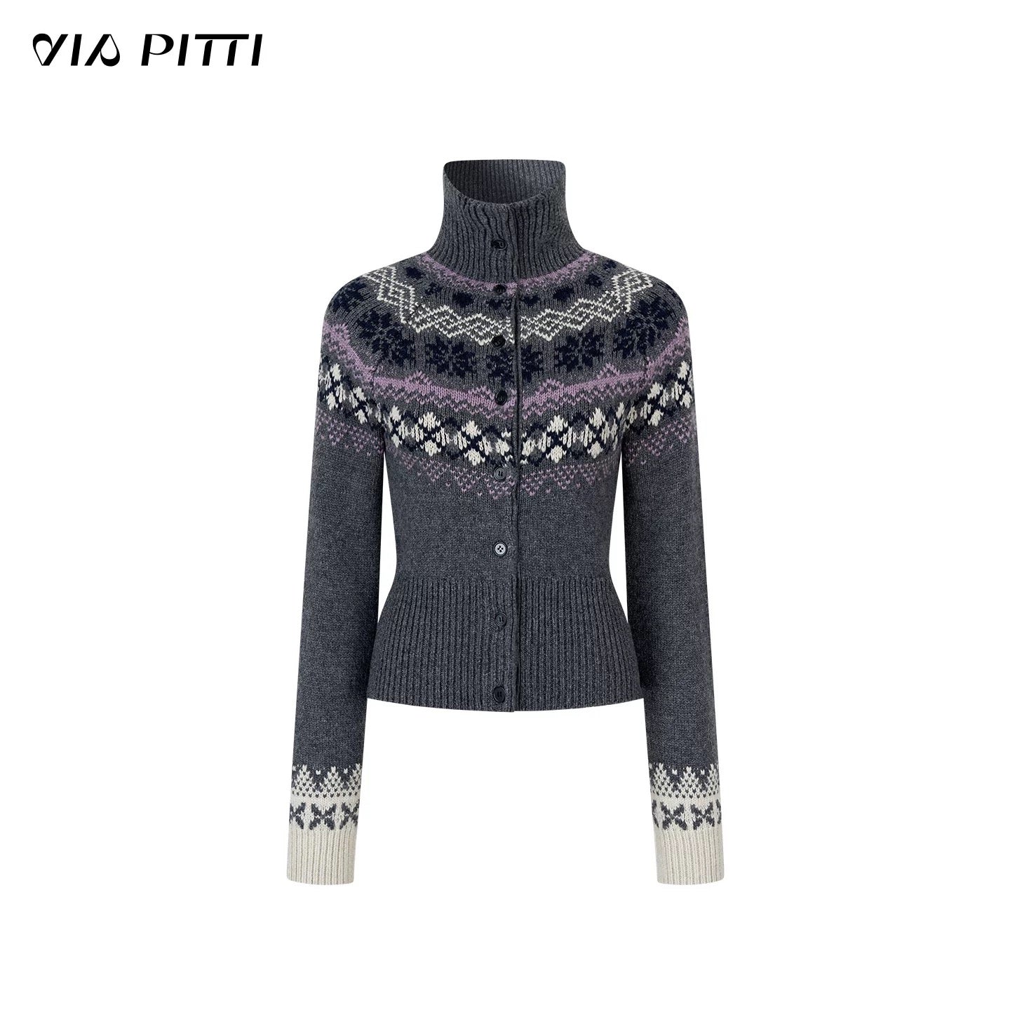 VIA PITTI VIADK661 Fel Island Woolen High Collar Sweater