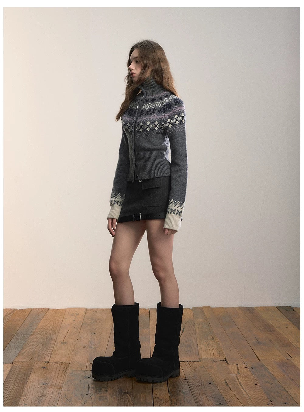 VIA PITTI VIADK661 Fel Island Woolen High Collar Sweater