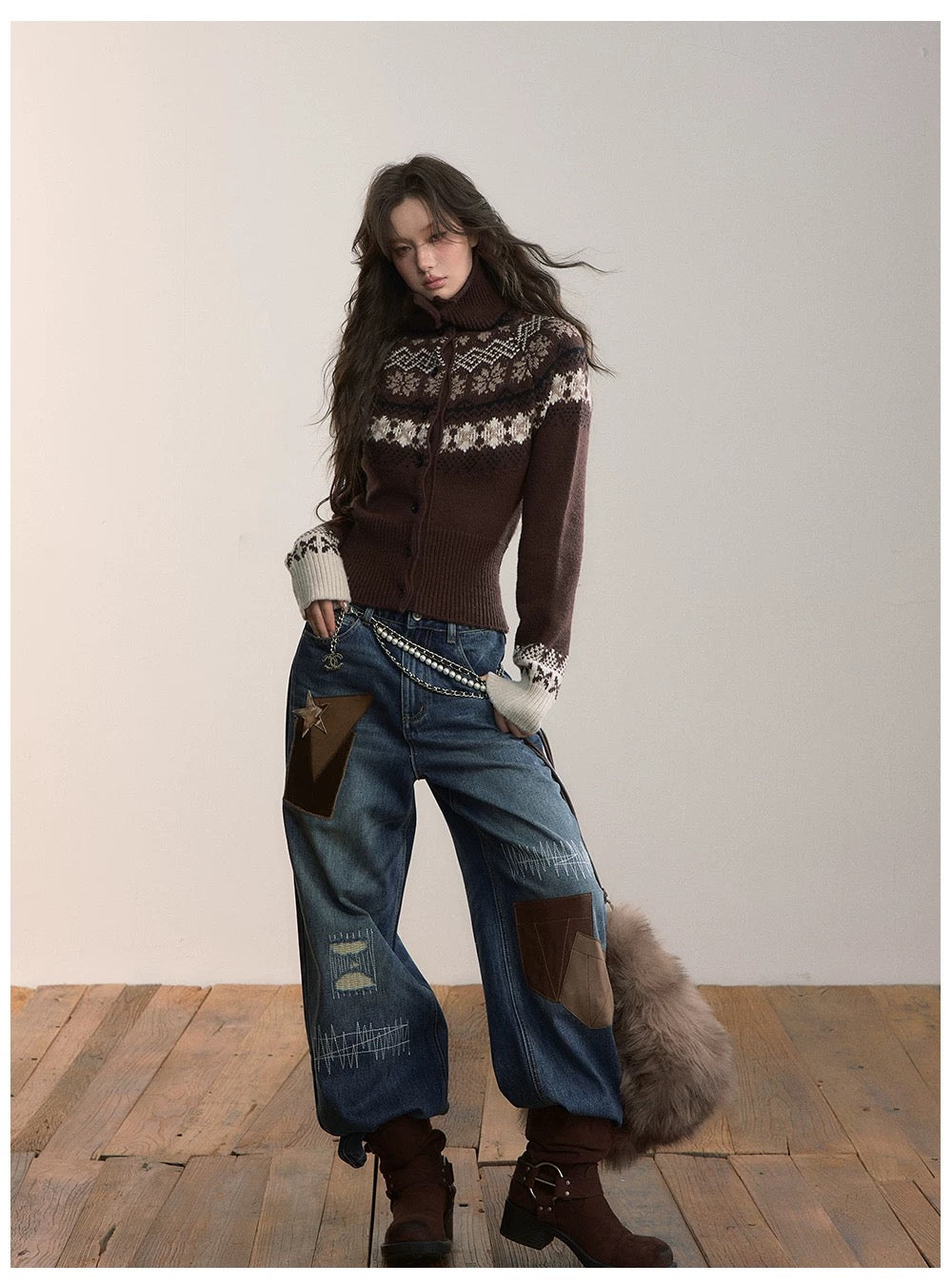 VIA PITTI VIADK661 Fel Island Woolen High Collar Sweater