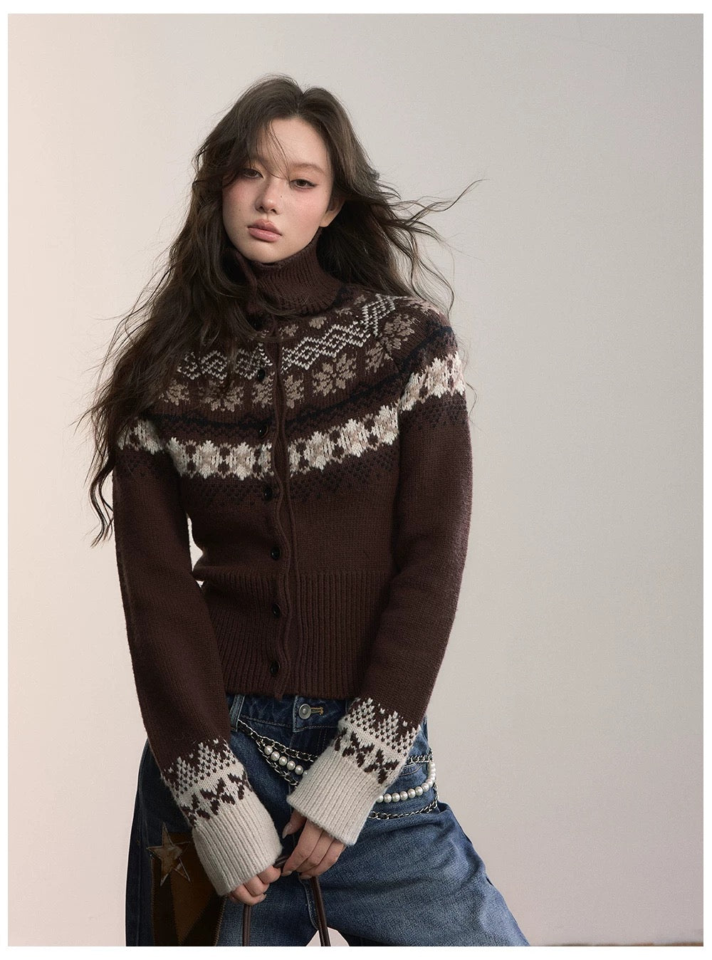 VIA PITTI VIADK661 Fel Island Woolen High Collar Sweater