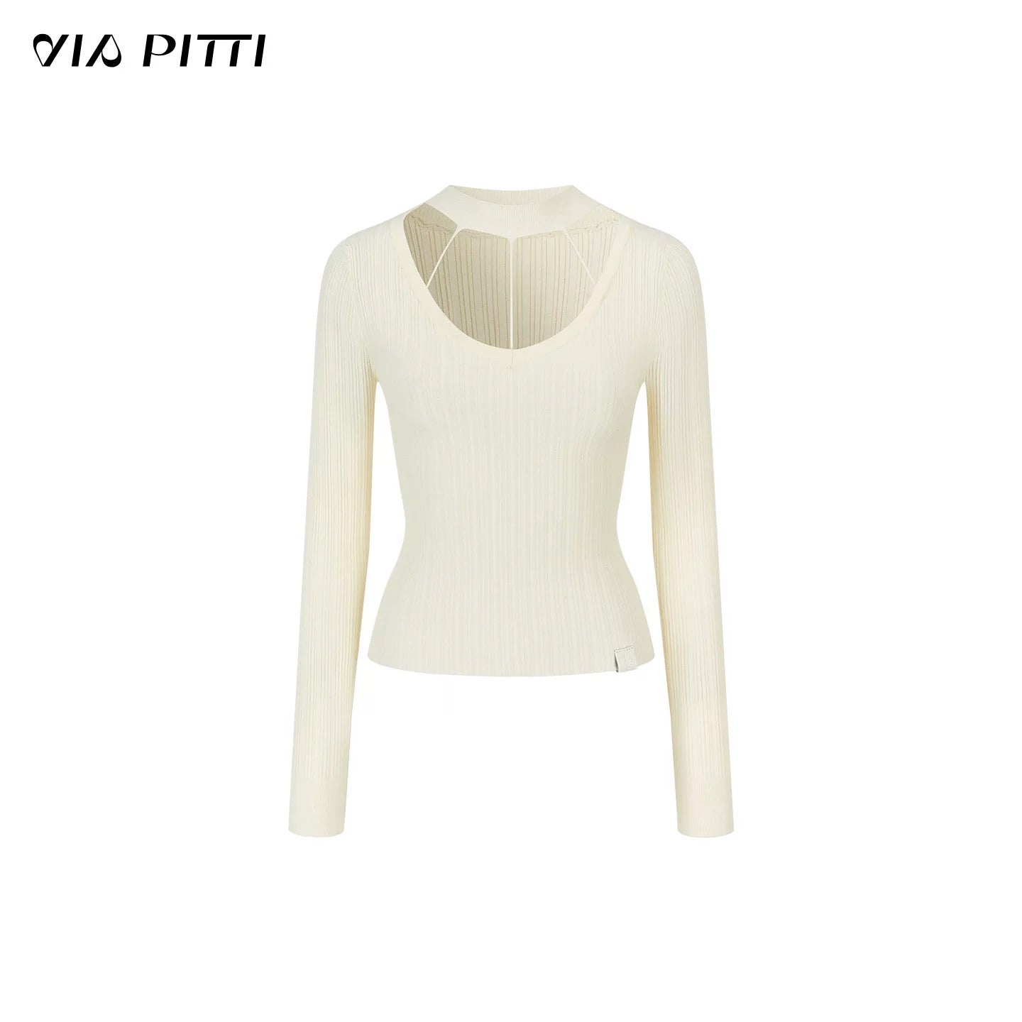 VIA PITTI VIADK676 Hanging neck versatile slim knit top