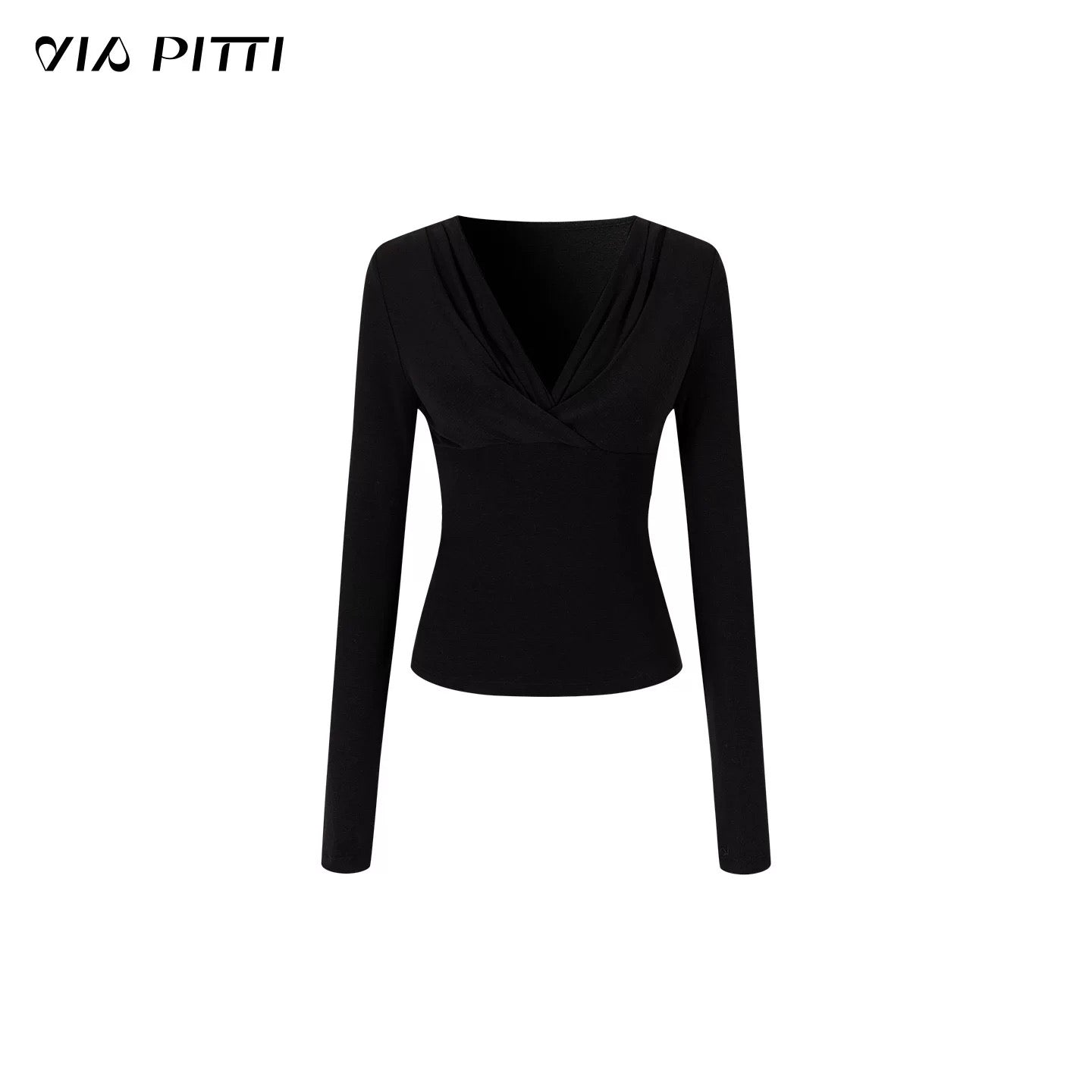 VIA PITTI VIADS613 V-neck slim fit base T-shirt