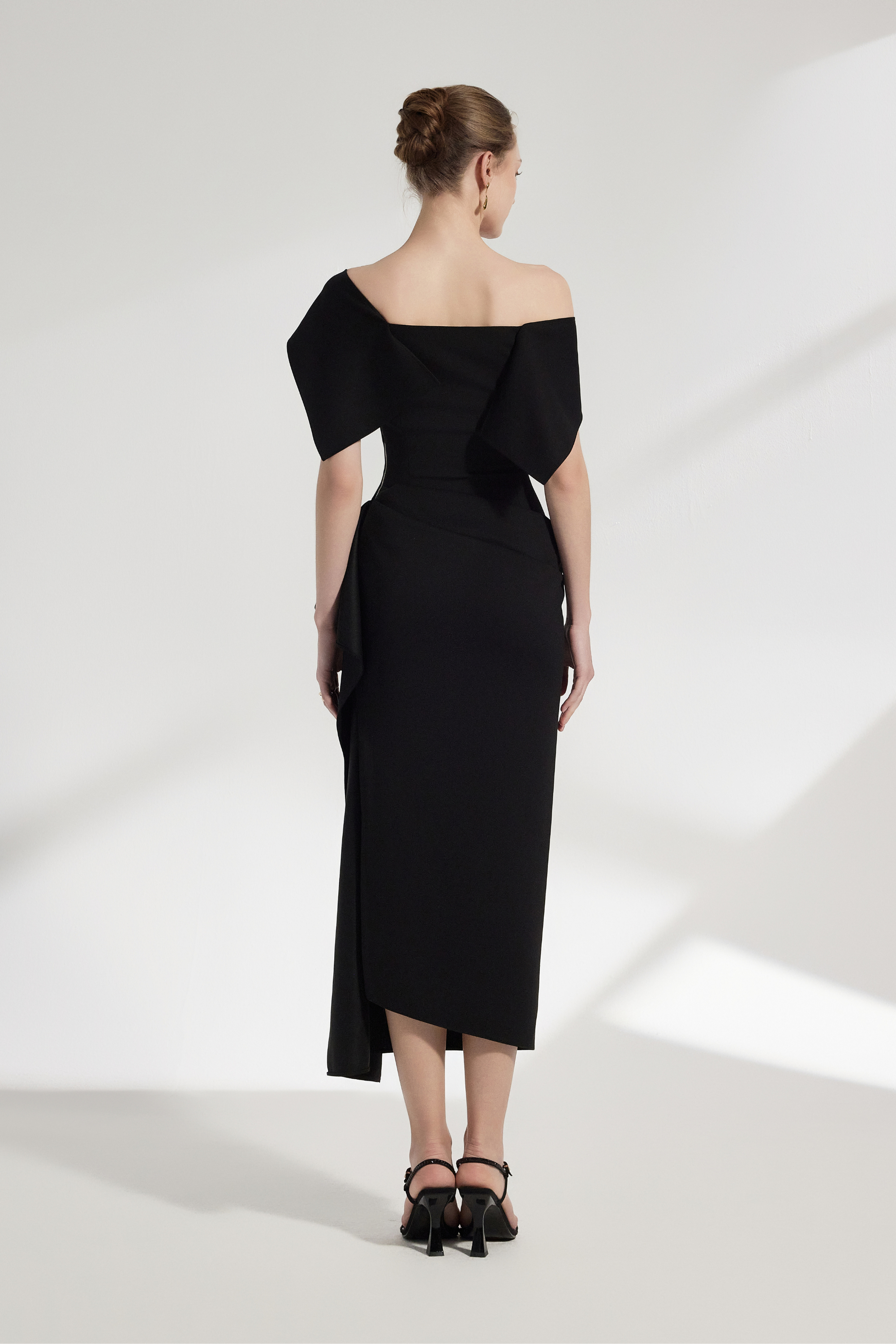 BYDENIO Arene Asymmetric Spandex Bodycon Dress (2color)