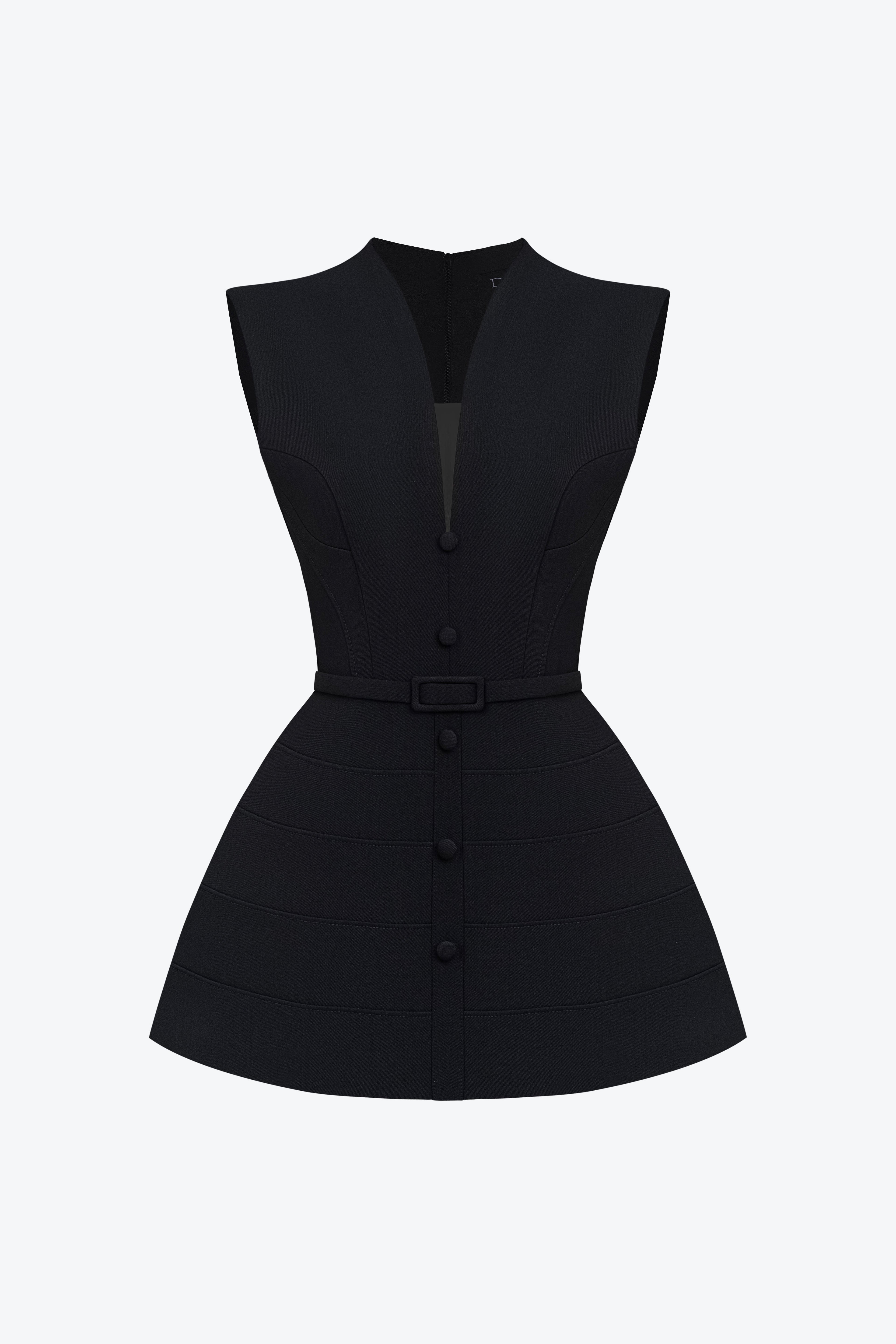 BYDENIO Nyx V-neck Sleeveless Peplum Top