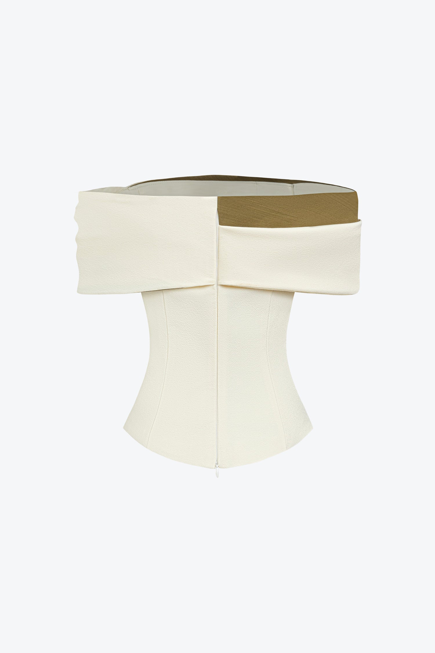 BYDENIO Sora Two-tone Draping Off-shoulder Top+Naya Draping A-line Mini Skirt