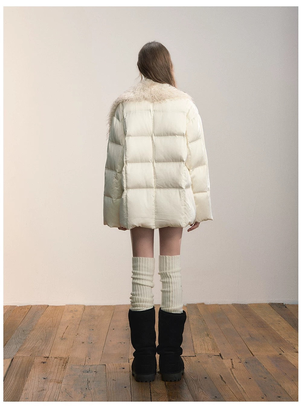 VIA PITTI VIADC675 Drawstring white duck down jacket
