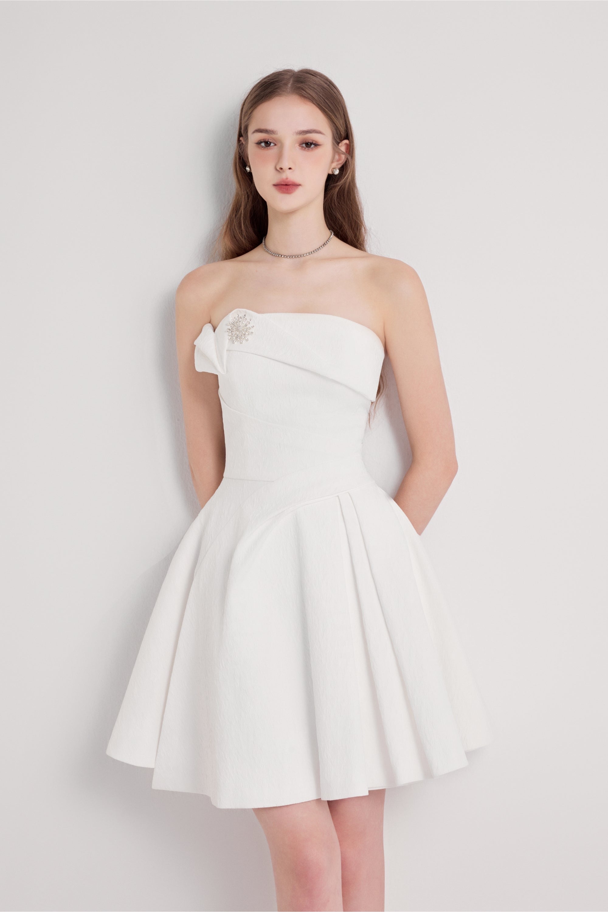 BYDENIO Wings Drapping Mini Dress