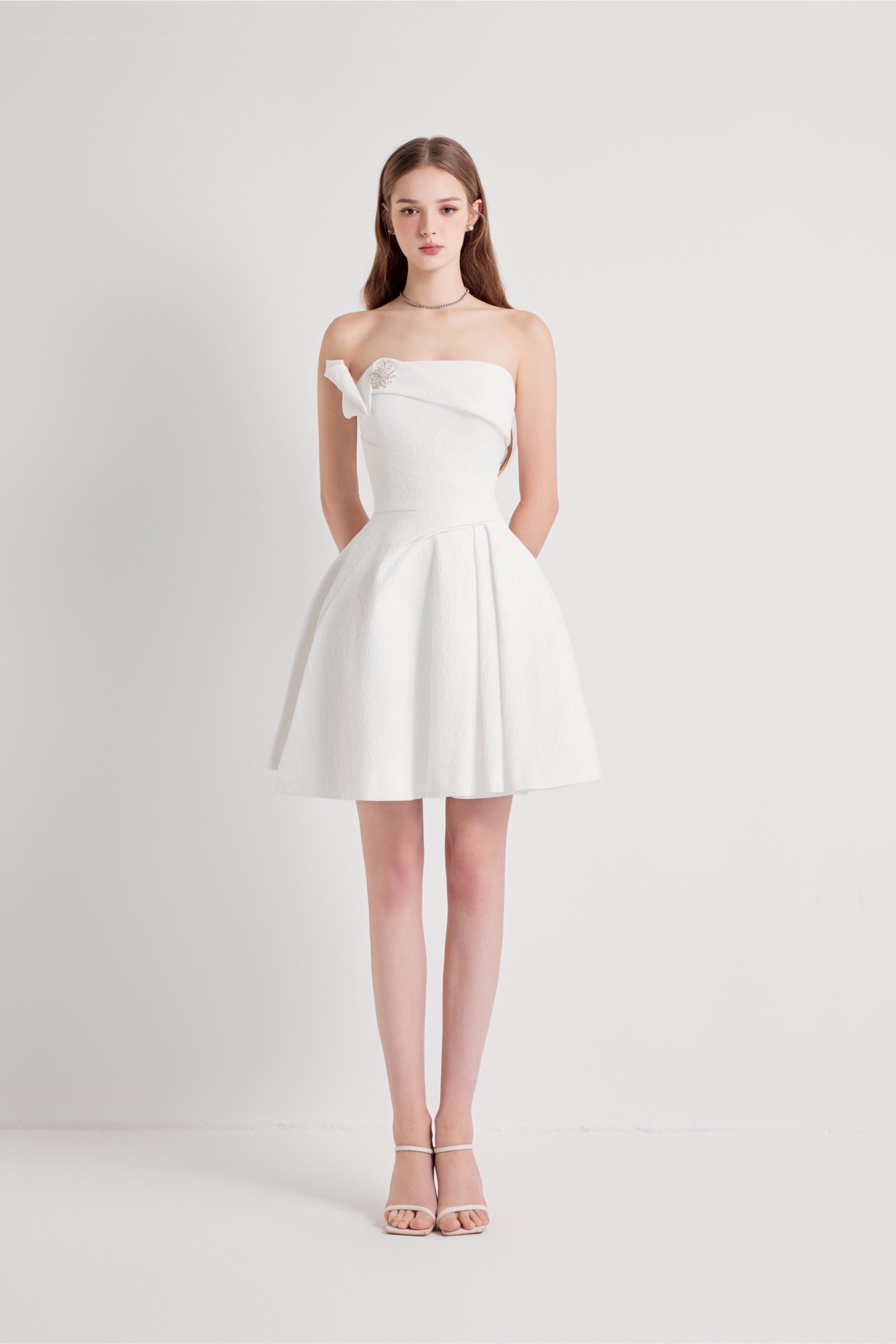 BYDENIO Wings Drapping Mini Dress