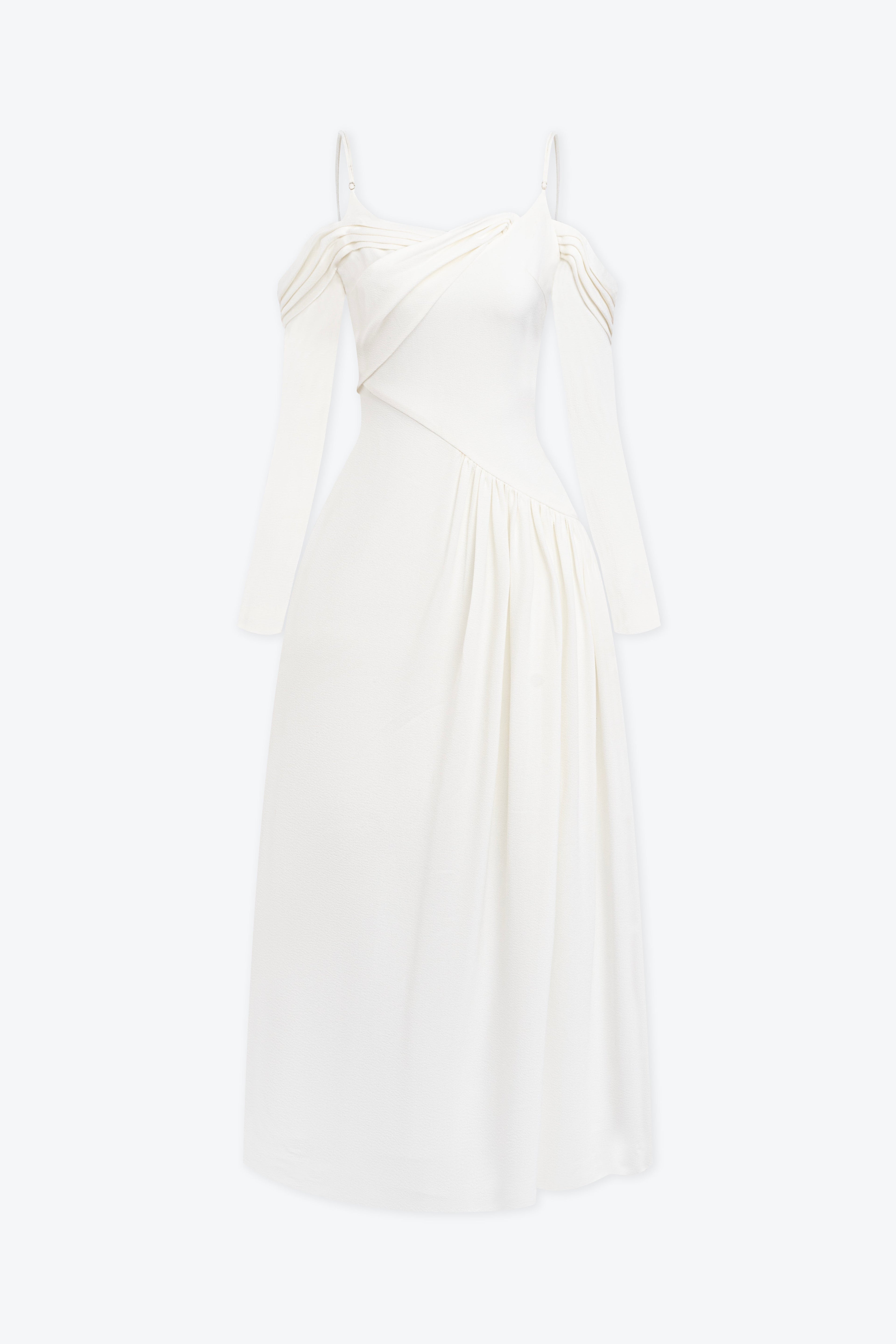 BYDENIO Letty Off-shoulder Pleated Dress